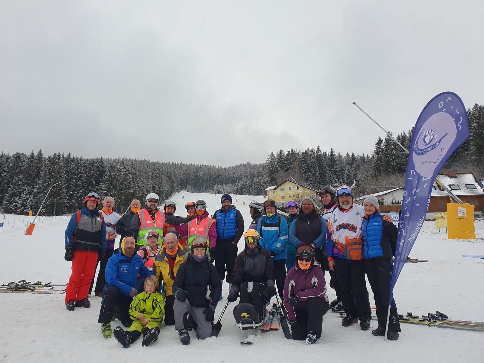Peel Ski Club skiers and buddies at the resort